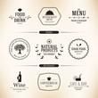 Label set for restaurant menu design