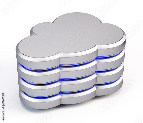 Illustration: Cloud database icon Cloud database icon