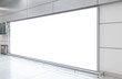 Blank billboard in modern hall