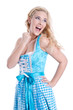 Schönes bayerisches Mädchen im Dirndl zum Oktoberfest