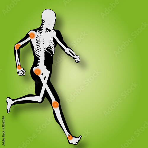 Illustration: Conceptual man anatomy with pain Conceptual man anatomy with pain