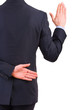 Businessman taking oath.