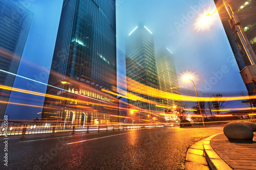 Photo: the light trails in shanghai china the light trails in shanghai china