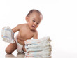 baby crawling diaper