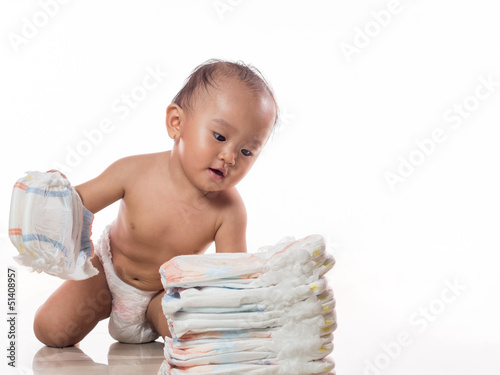 Photo: baby crawling diaper baby crawling diaper