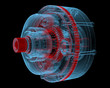 Reducer (3D xray blue transparent)