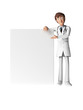 3d rendered toon character - the doctor