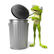 3d rendered toon character - green frog