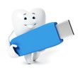 3d rendered toon character - funny tooth