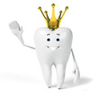 3d rendered toon character - funny tooth