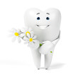 3d rendered toon character - funny tooth