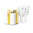 3d rendered toon character - funny tooth