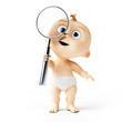 3d rendered toon character - cute baby
