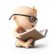 3d rendered toon character - cute baby
