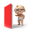 3d rendered toon character - cute baby