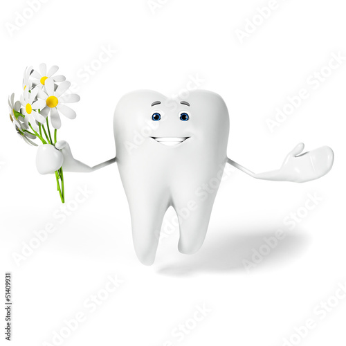 Illustration: 3d rendered toon character - funny tooth 3d rendered toon character - funny tooth