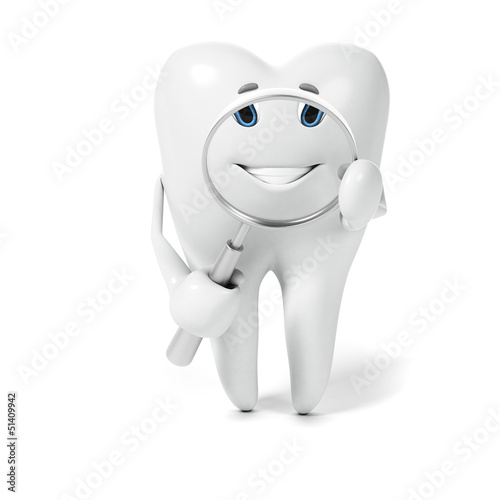 Illustration: 3d rendered toon character - funny tooth 3d rendered toon character - funny tooth