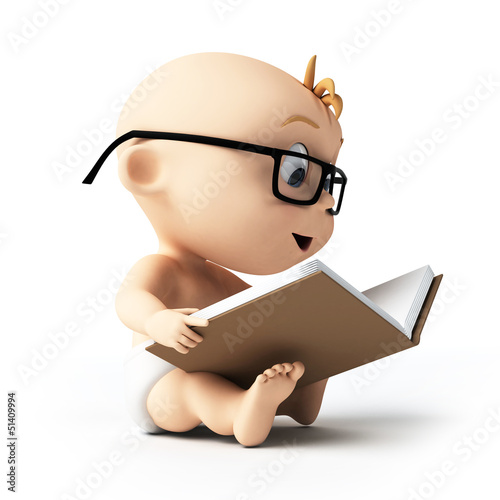 Illustration: 3d rendered toon character - cute baby 3d rendered toon character - cute baby