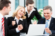 Business - successful meeting in an office