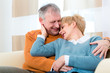 Foto: Seniors at home still in love after all those years Seniors at home still in love after all those years