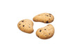 Cookies with chocolate drops isolated