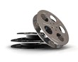 A film on the reel, isolated (3-d visualization)