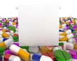 medical pills and empty template