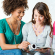 Two Girls Reading Magazine