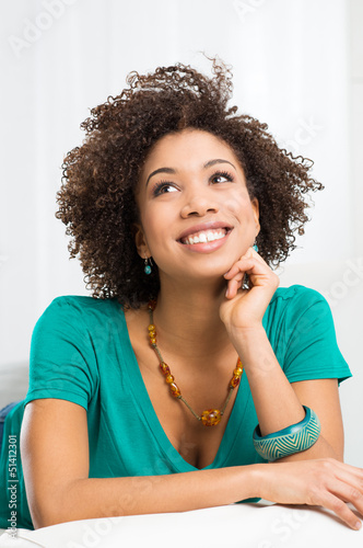 Photo: Woman Lying On Couch Woman Lying On Couch