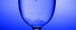 abstract blue wine glass background