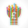 Vector: Pound symbol on colorful arrow bulb stock vector Pound symbol on colorful arrow bulb stock vector