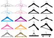 Vektor: clothes hanger, vector set clothes hanger, vector set