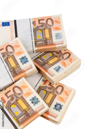 Photo: Viele Euro-Geldscheine Viele Euro-Geldscheine