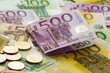 Photo: Viele verschiedene Euro-Geldscheine Viele verschiedene Euro-Geldscheine