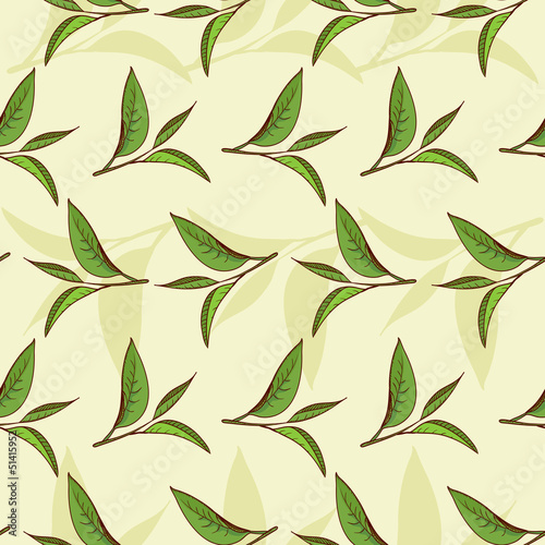Vector: Tea leaves pattern Tea leaves pattern
