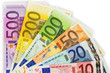 Viele verschiedene Euro-Geldscheine