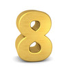 zahl cipher 8 gold vertikal