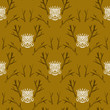 Modern damask pattern in hipster style