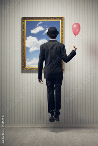 Photo: Dream of a business man Dream of a business man