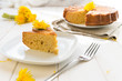 Cake with dandelion's flowers