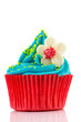 Birthday cupcake with flower