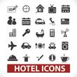 hotel icons set, vector