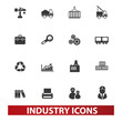 industry icons set, vector