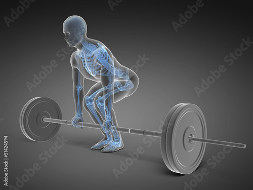 Illustration: 3d rendered medical illustration - correct lifting posture 3d rendered medical illustration - correct lifting posture