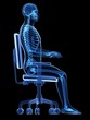 3d rendered medical illustration - correct sitting posture