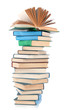 Spiral books isolated on white