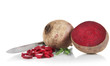 Sliced beetroot isolated on white