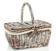 Picnic basket, isolated on white