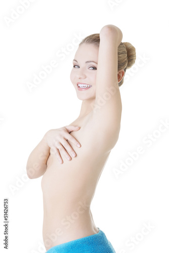 Photo: Sensual topless beautiful blond girl Sensual topless beautiful blond girl