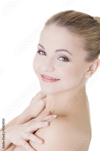 Photo: Sensual topless beautiful blond girl Sensual topless beautiful blond girl